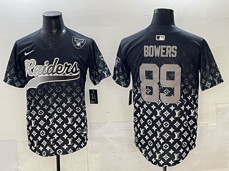 Men 2025 Nike Oakland Raiders #89 Bowers black Limited NFL Jersey 05